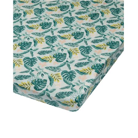 Loulou Lollipop Tencel Fitted Crib Sheet - Jungle Leaves TCRBJGL	825754037597 Tjskids.com