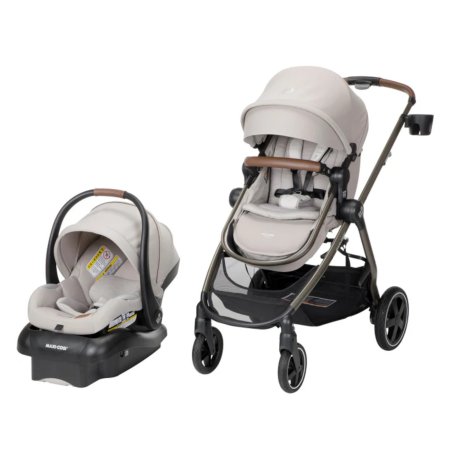 Maxi Cosi Zelia Luxe 5-in-1 Modular Travel System - New Hope Tan 01363CGYQ 884392003593 Tjskids.com